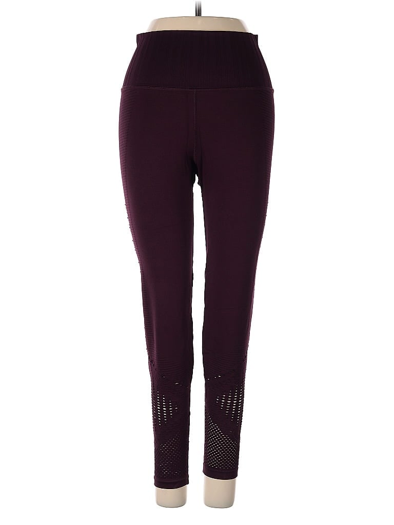 Pre-owned Athleta Active Pants In Burgundy