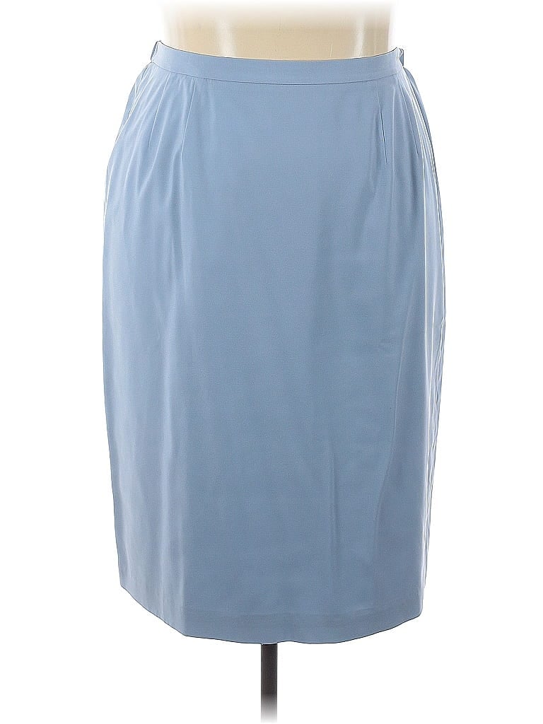 Christine Solid Blue Formal Skirt Size 18 - photo 1
