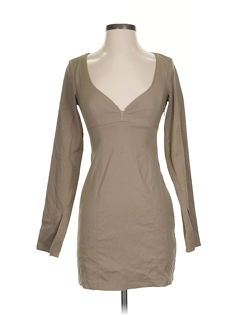 Pre-owned Zara Casual Dress In Brown