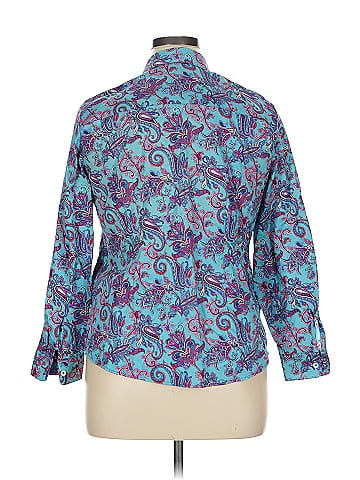 Foxcroft 3/4 Sleeve Button-Down Shirt (view 2)