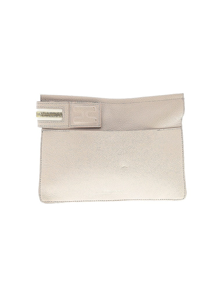 India Hicks 100% Leather Ivory Tan Leather Clutch One size - photo 1
