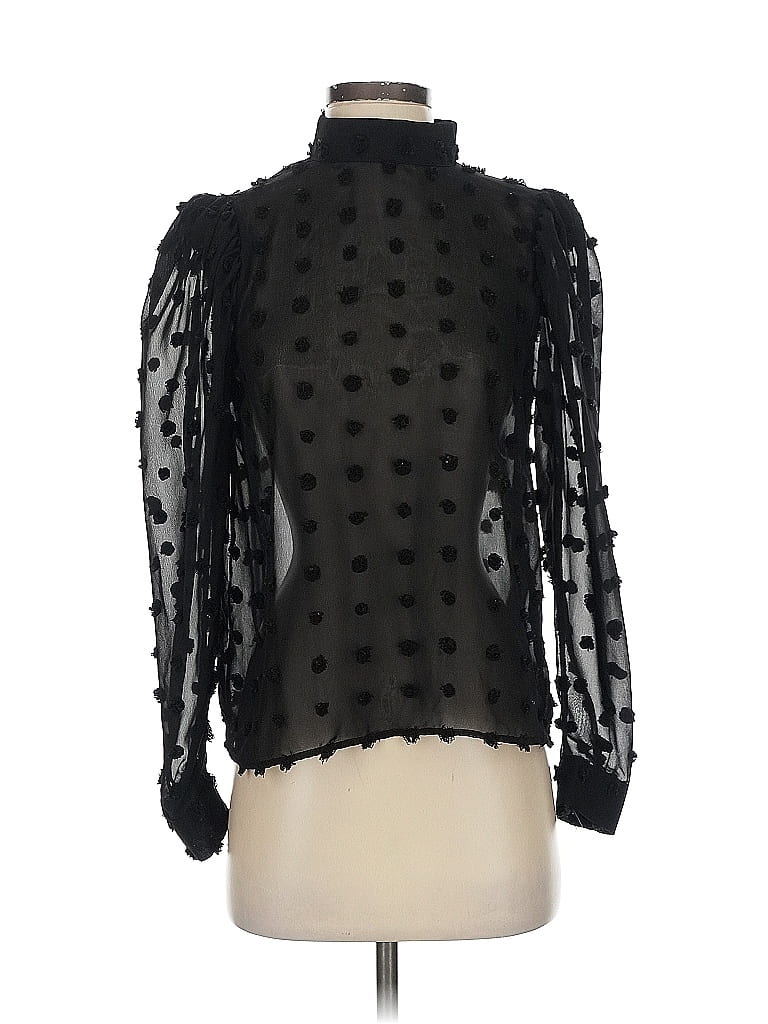 Click to view more detailed imagery on our partner's website Pre-owned Zara Long Sleeve Blouse In Black