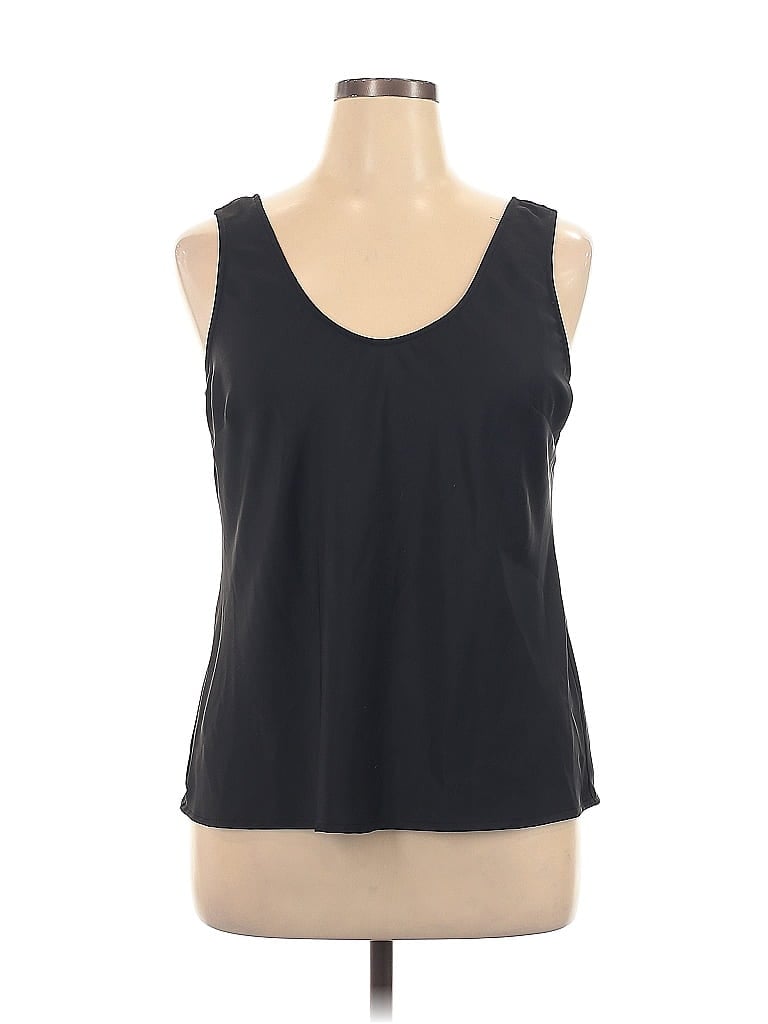 Pre-owned A New Day Sleeveless Top Black Scoop Neck Tops