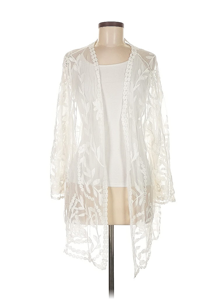 Davi & Dani Floral Printed Short Sleeve Loose Fit Kimono Cover Up