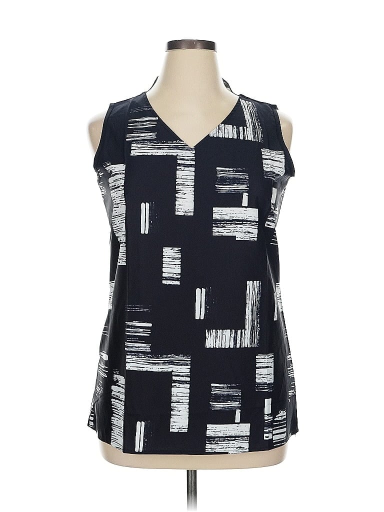 Pre-owned Unbranded Sleeveless Blouse In Black