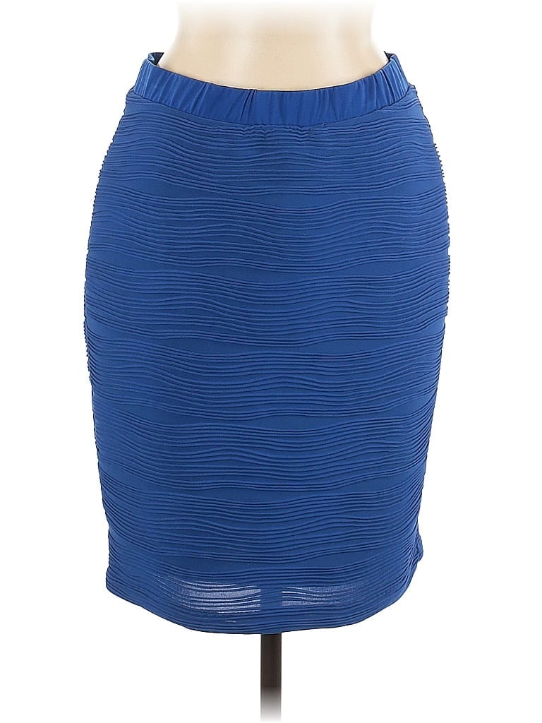 Pre-owned Ny Collection Casual Skirt In Blue