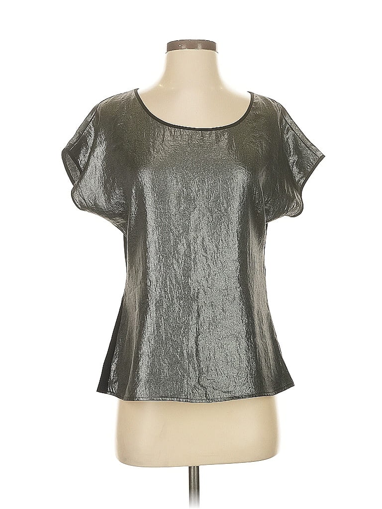 Pre-owned Olive & Oak Short Sleeve T-shirt In Silver