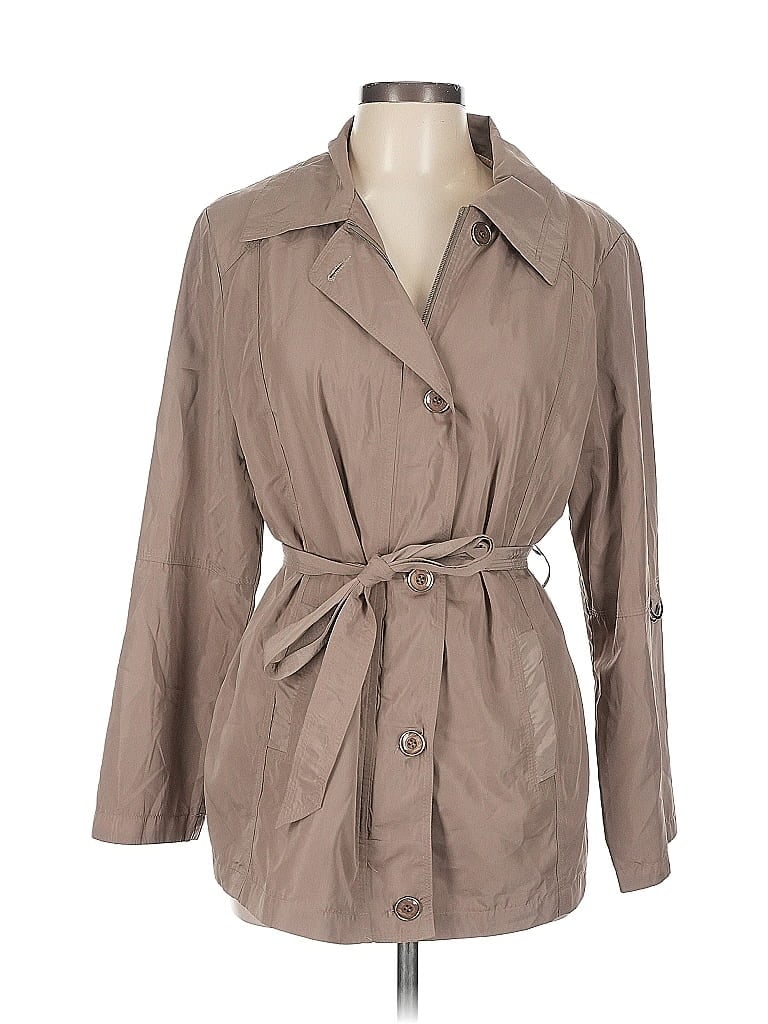 Pre-owned Assorted Brands Trenchcoat In Brown