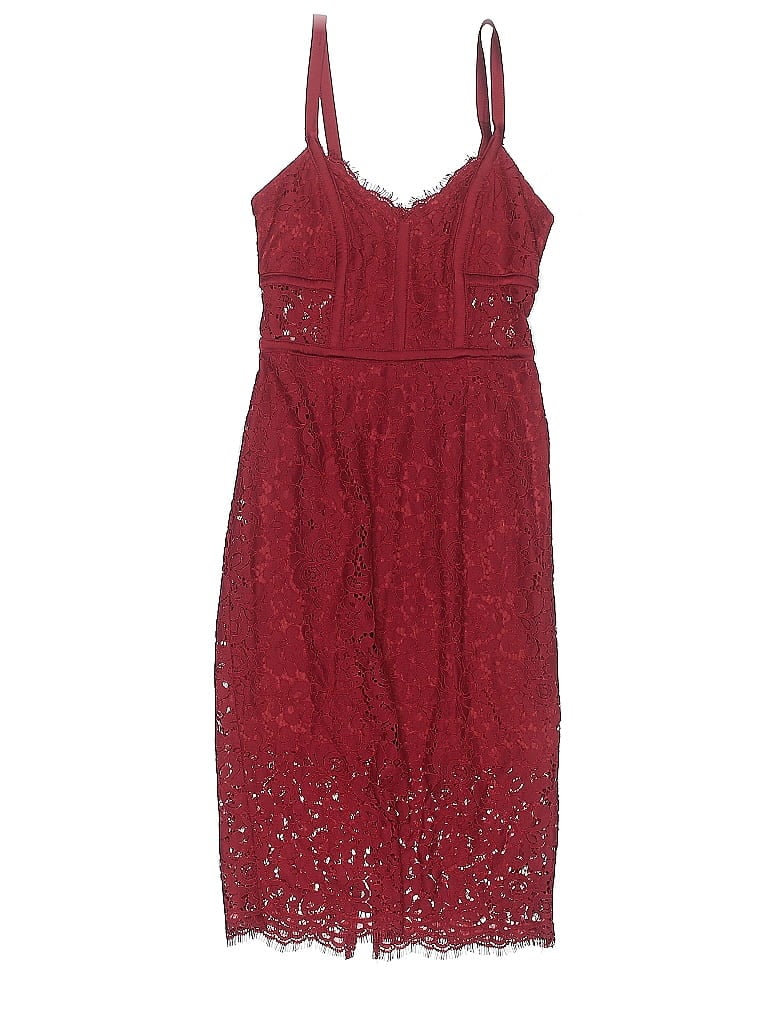 Pre-owned Express Cocktail Dress In Burgundy