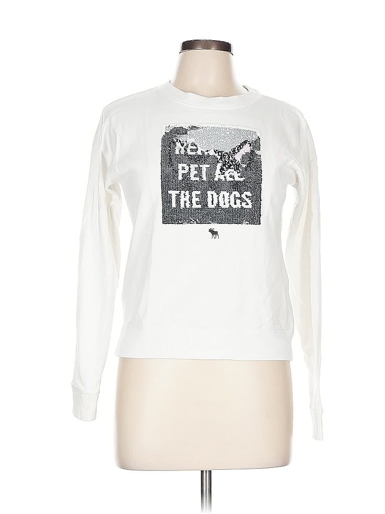 Pre-owned Abercrombie Sweatshirt In White