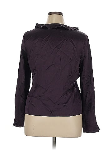 Bob Mackie Long Sleeve Silk Top (view 2)