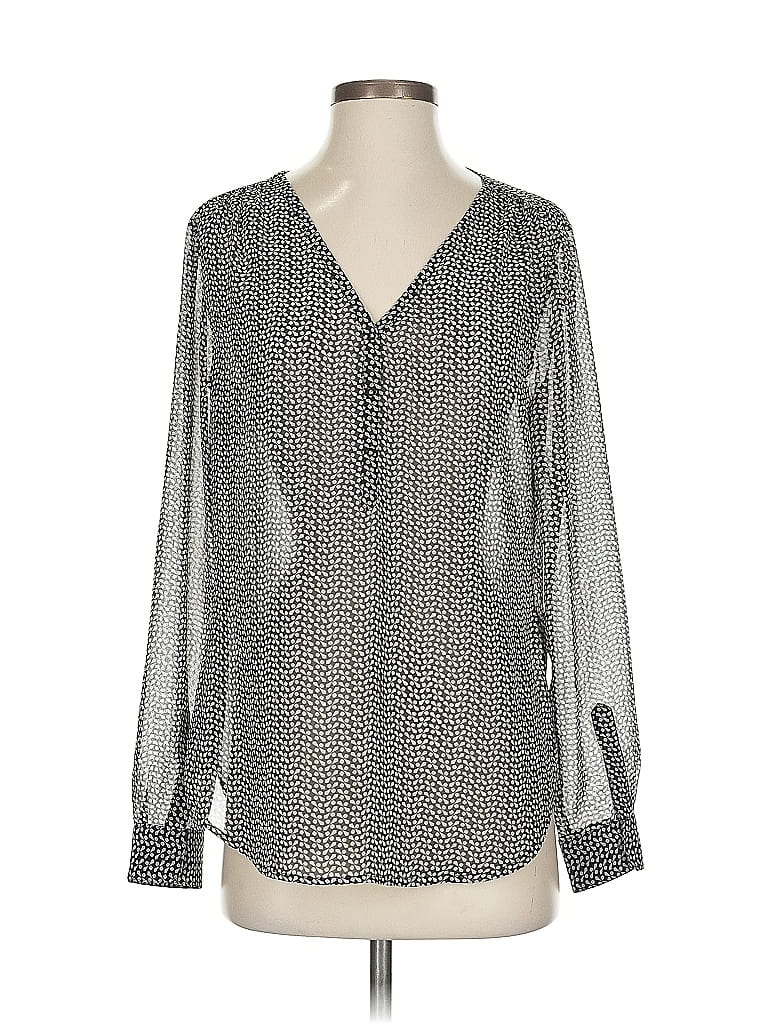 BANANA REPUBLIC Pre-owned Long Sleeve Blouse In Silver