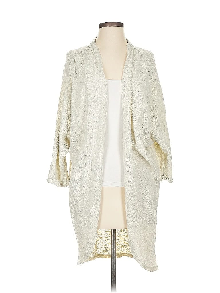 Pre-owned Easel Cardigan Sweater In White