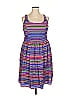 City Chic 100% Polyester Stripes Purple Casual Dress Size 18 - photo 1