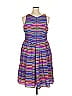 City Chic 100% Polyester Stripes Purple Casual Dress Size 18 - photo 2