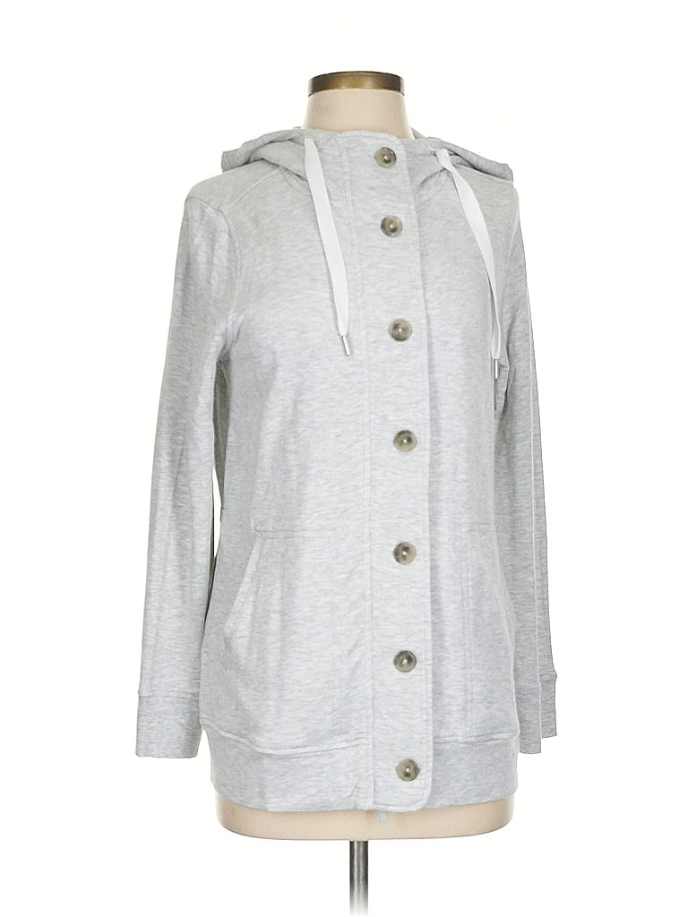 Pre-owned Lou & Grey Cardigan Sweater In Silver