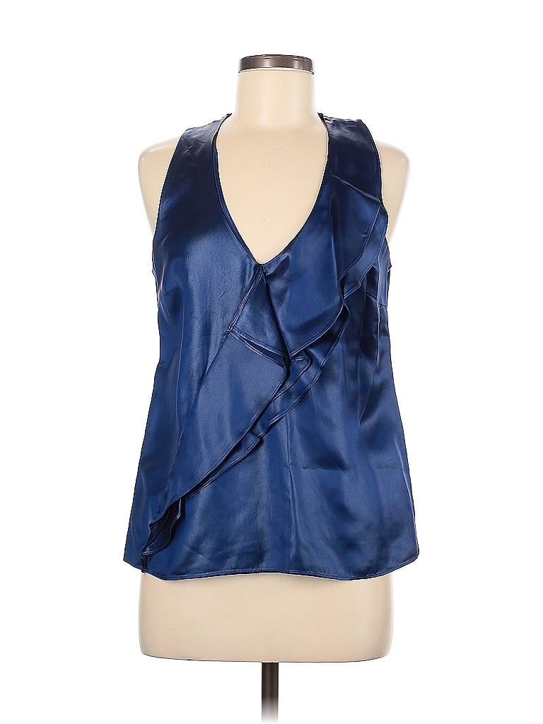 Pre-owned Worth Sleeveless Blouse In Blue