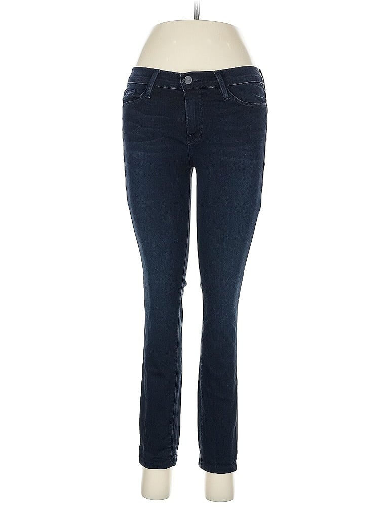 FRAME Denim Solid Blue Jeans Size 28 waist - photo 1