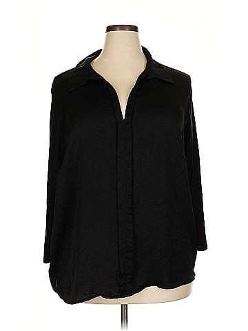Daisy Fuentes 3/4 Sleeve Button-Down Shirt (view 1)