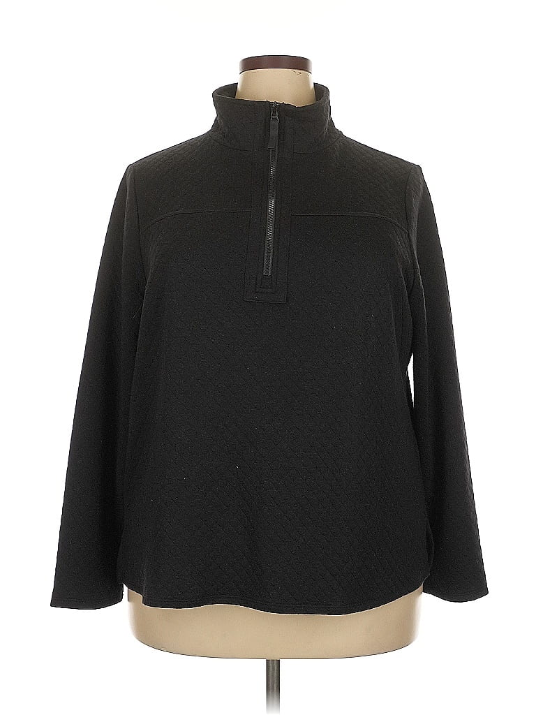 Pre-owned Croft & Barrow Pullover Sweater In Black