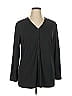 Christine 100% Polyester Black Long Sleeve Blouse Size 16 - photo 1