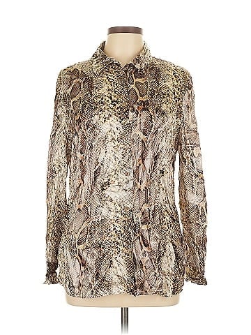 Les Copains Long Sleeve Silk Top (view 1)