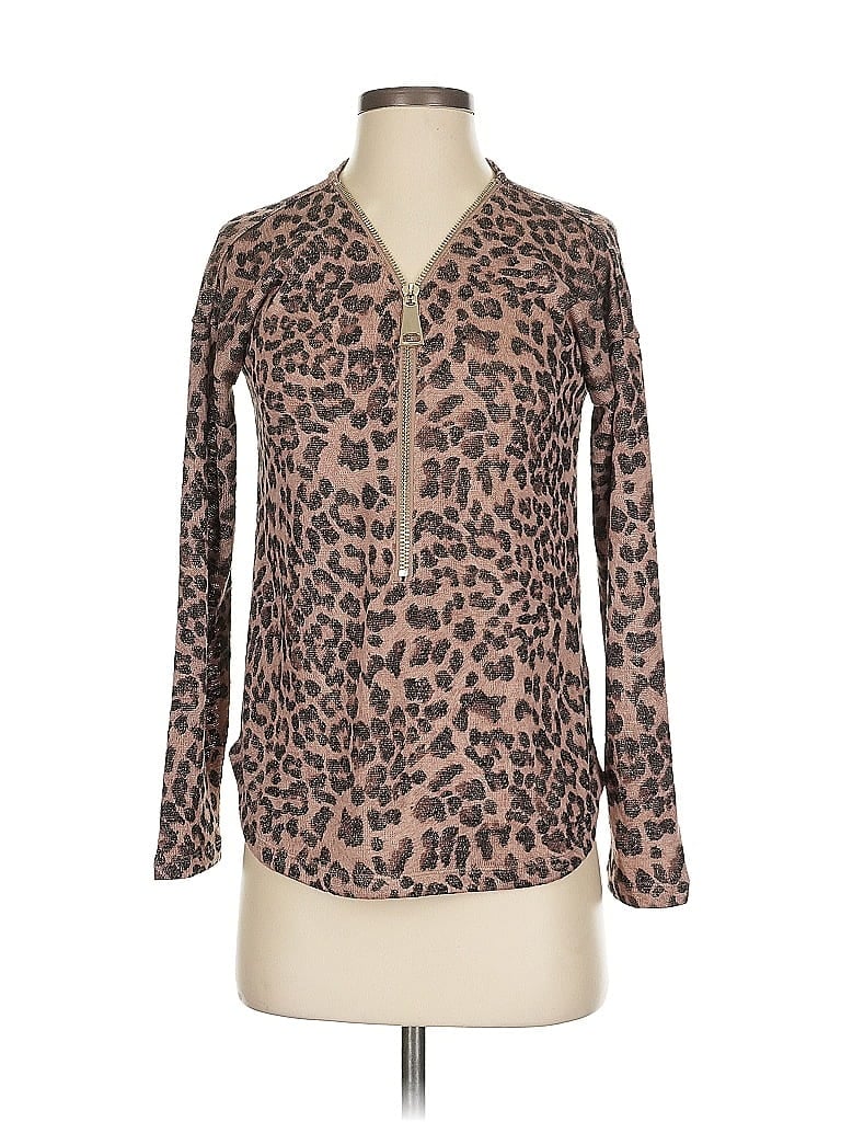 Pre-owned Soft Surroundings Long Sleeve Blouse In Brown