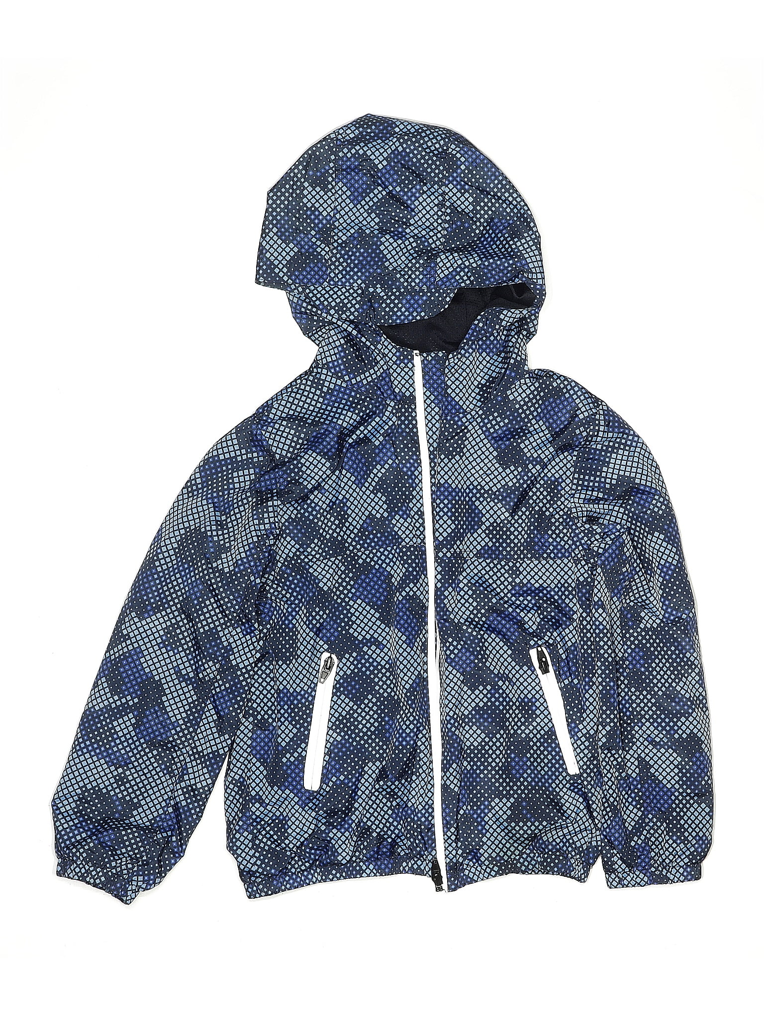 Rockets of Awesome 100% Polyester Blue Raincoat Size 8 (big kids)