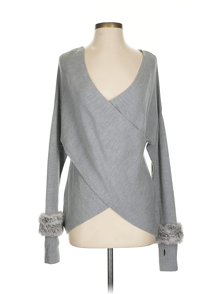 Pre-owned 10 Crosby Derek Lam Intermix Wool Pullover Sweater In Gray