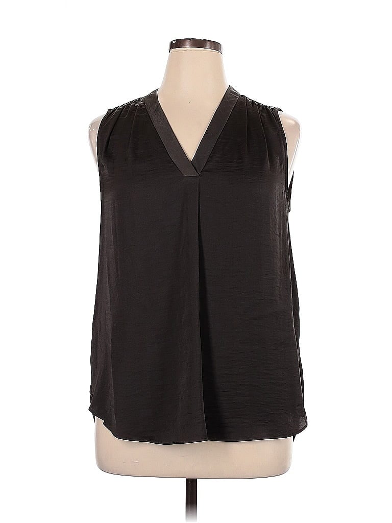 Pre-owned Alfani Sleeveless Blouse In Black