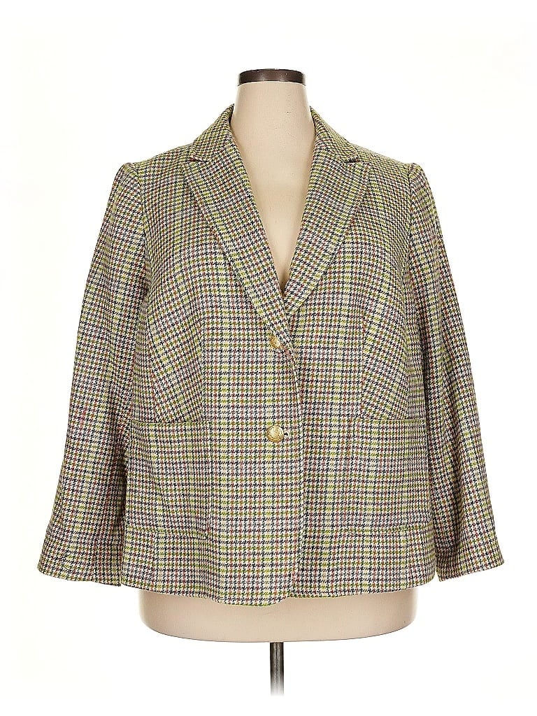 Talbots Tweed Gold Green Blazer Size 20 (petite) - photo 1