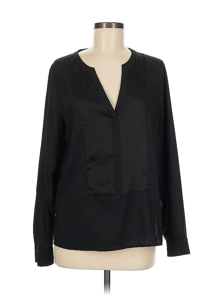 Pre-owned Calvin Klein Long Sleeve Blouse In Black
