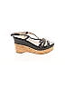 Prada 100% Patent Leather Black Wedges Size EU 37 1/2 - photo 1