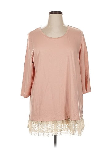 LOGO by Lori Goldstein 3/4 Sleeve Top (view 1)
