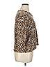 Anne Klein Sport 100% Cotton Animal Print Brown 3/4 Sleeve Blouse Size 1X - photo 3
