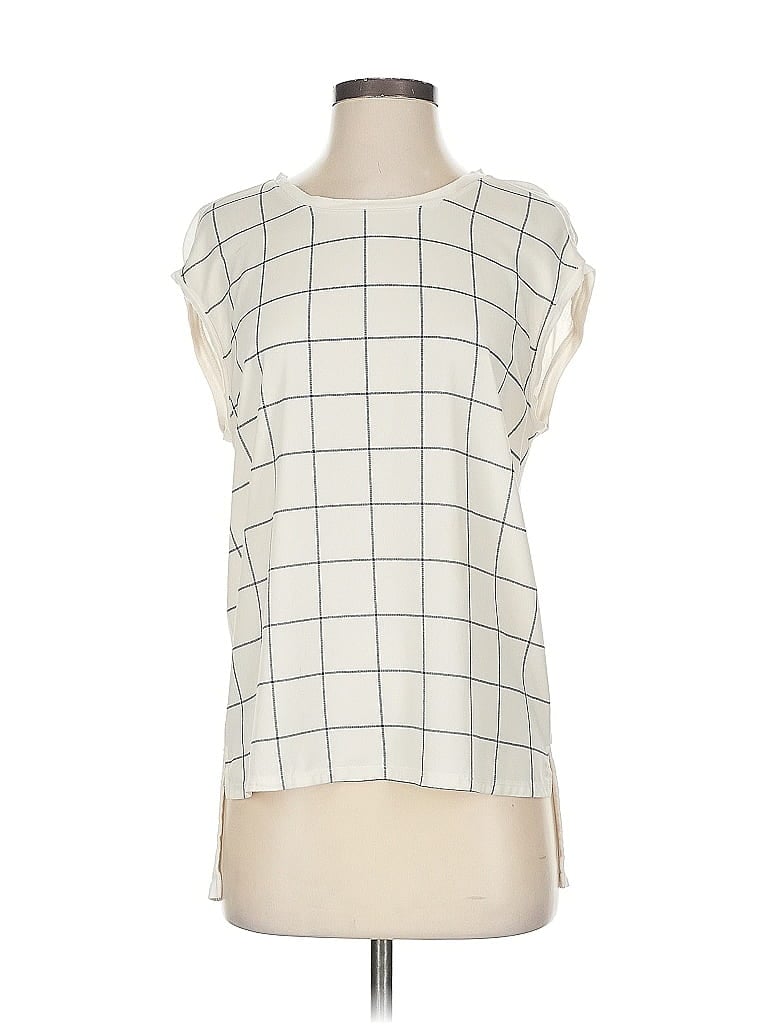 Pre-owned Ann Taylor Loft Sleeveless Blouse In White