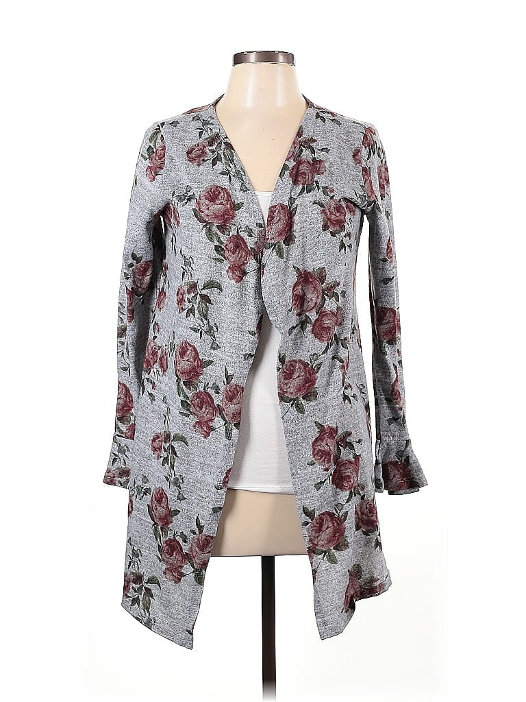 Pre-owned Assorted Brands Cardigan Sweater In Gray