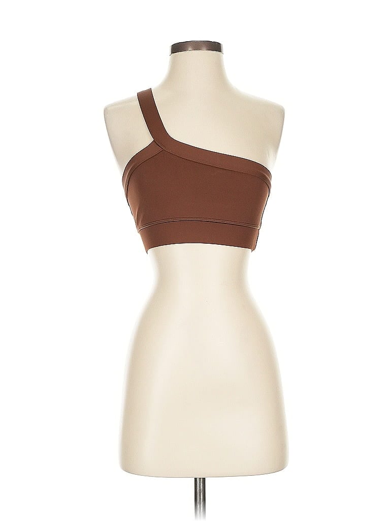 Pre-owned Ivl Collective Tank Top Brown One Shoulder Neckline Tops