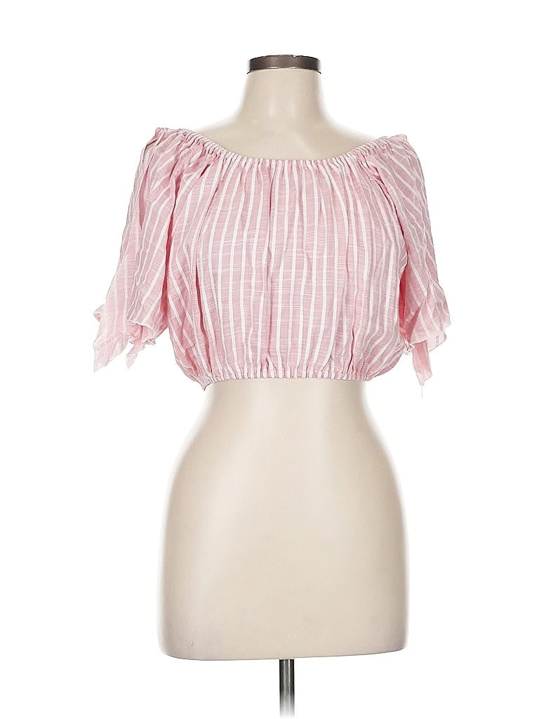 Pre-owned Eberjey Short Sleeve Blouse In Pink