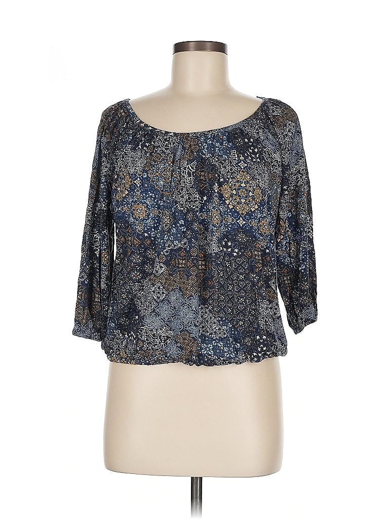 Pre-owned Michael Michael Kors 3/4 Sleeve Blouse In Blue