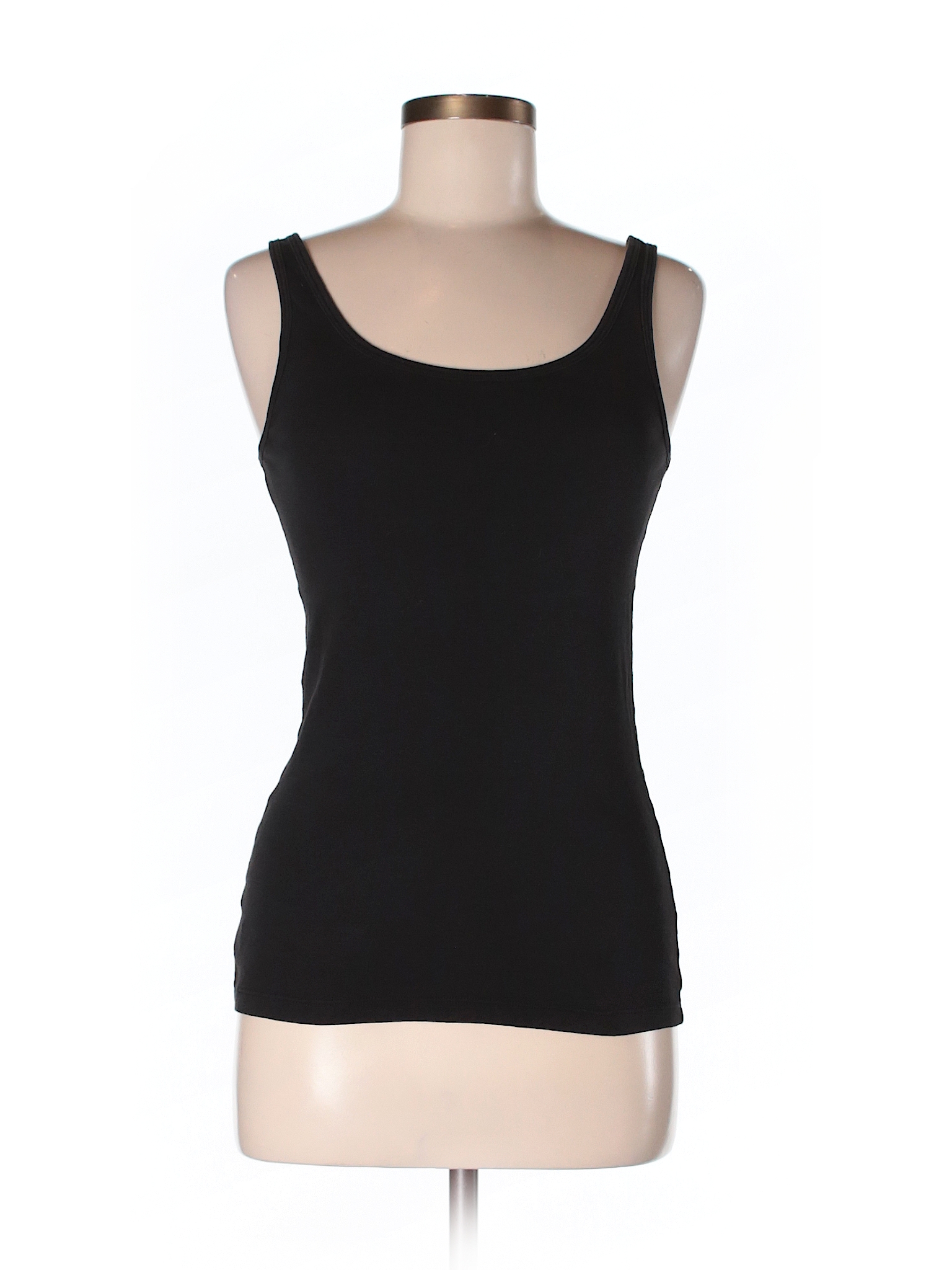 Ann Taylor LOFT 100% Cotton Solid Black Tank Top Size M - 50% off | thredUP