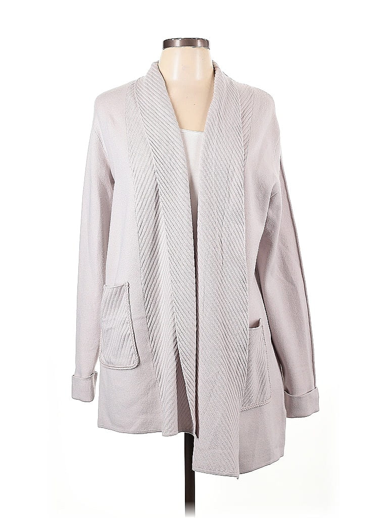 Pre-owned T Tahari Cardigan Sweater In Gray