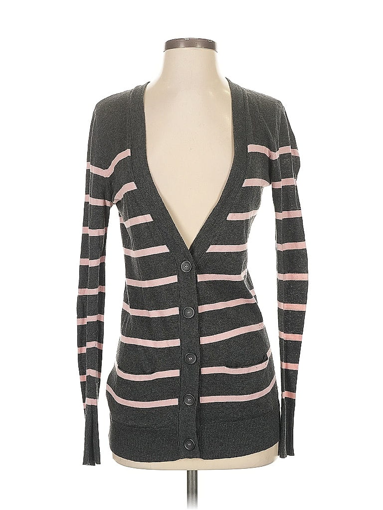 Pre-owned Ann Taylor Loft Cardigan Sweater In Gray