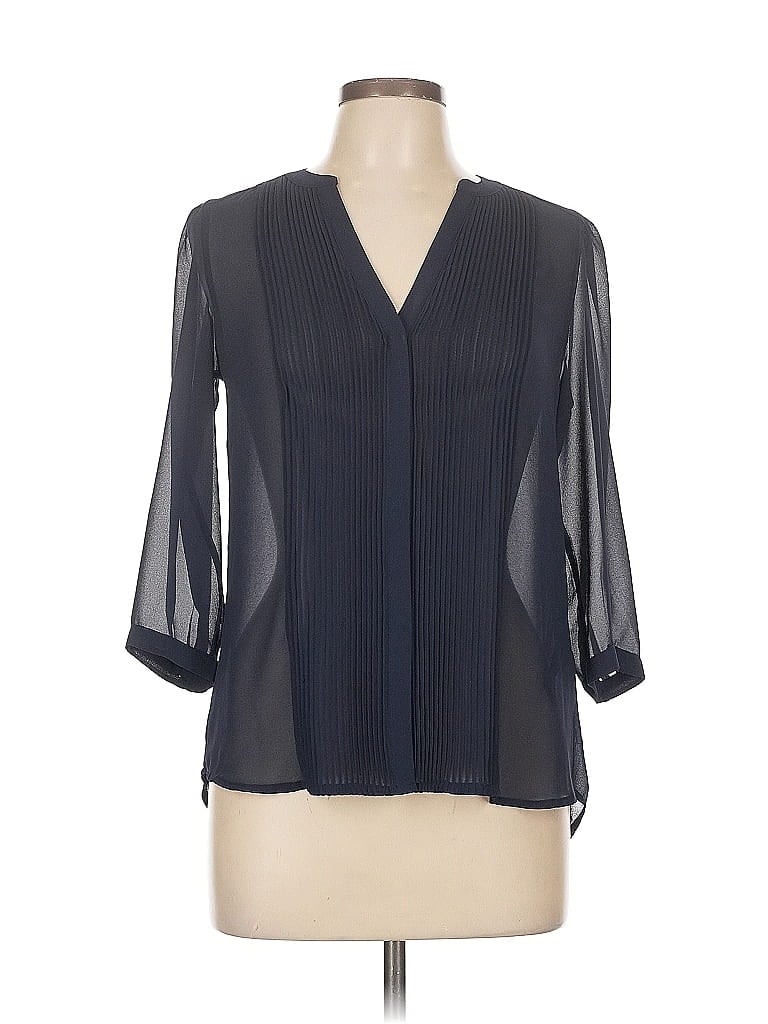 Pre-owned H&m 3/4 Sleeve Blouse In Blue