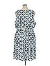 Peach Love 100% Polyester Print Blue Casual Dress Size 1X - photo 2