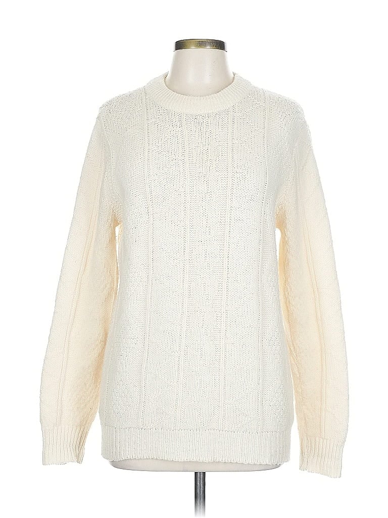 Pre-owned Assorted Brands Pullover Sweater In White