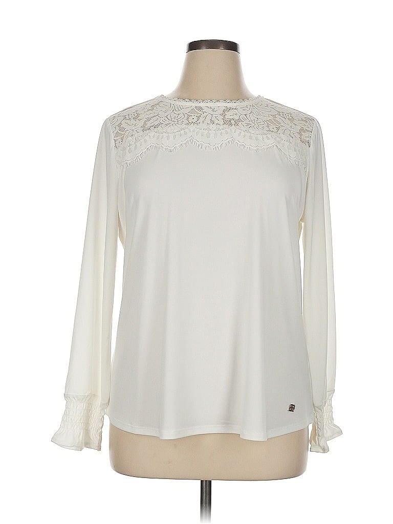 Click to view more detailed imagery on our partner's website Pre-owned Anne Klein Long Sleeve Blouse In White