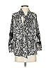 Express 100% Polyester Paisley Silver Black Long Sleeve Blouse Size S - photo 1