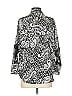 Express 100% Polyester Paisley Silver Black Long Sleeve Blouse Size S - photo 2