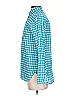 J.Crew Checkered-gingham Teal Long Sleeve Button-Down Shirt Size 0 - photo 5